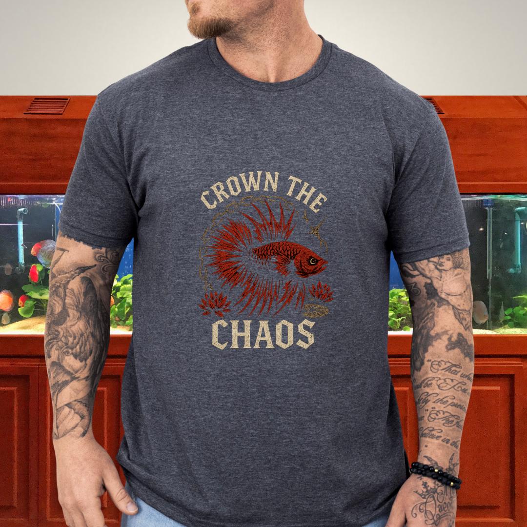 Crown the Chaos Crowntail Betta T-Shirt – Punk Fishkeeper Apparel-T-Shirt-Fish &amp; Friends Tees