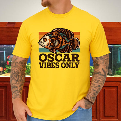 Retro Oscar Cichlid T-Shirt – 70s Groovy Fish Vibes-T-Shirt-Fish &amp; Friends Tees