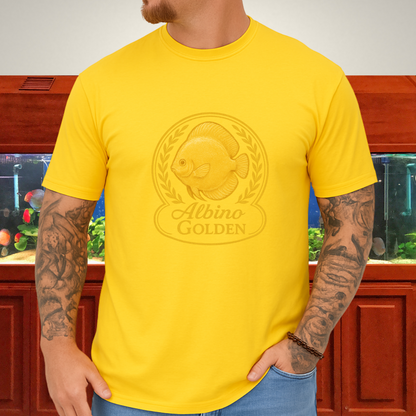 Radiant Golden Discus Retro Emblem Tee