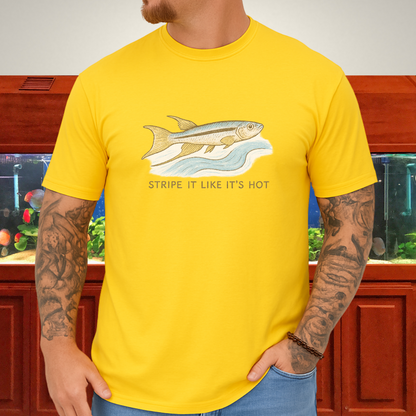 Stripe It Like It’s Hot Tee – Bivittatum Killifish Surreal Design