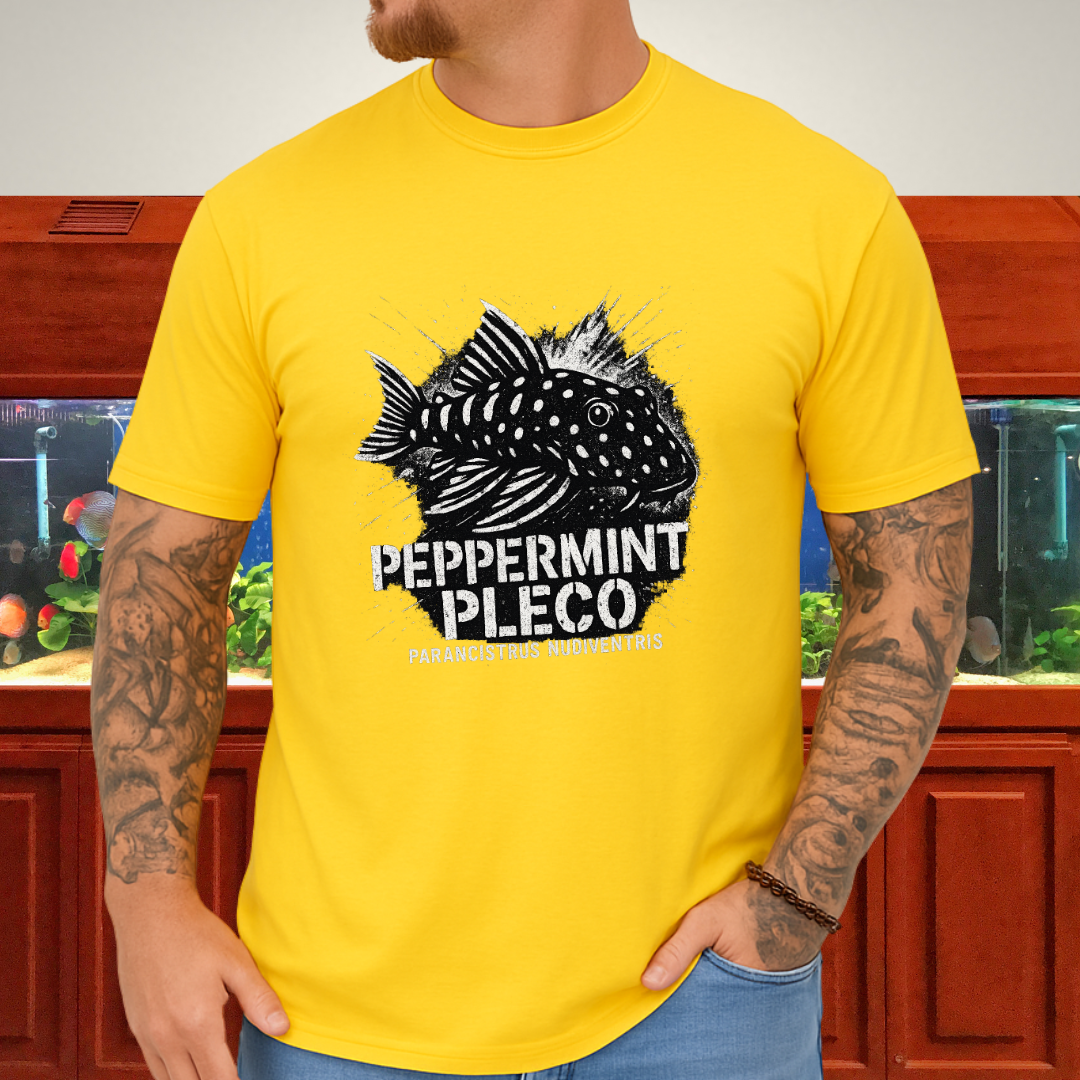 Peppermint Pleco T-Shirt – Punk Graffiti Parancistrus nudiventris Design for Aquarium Hobbyists
