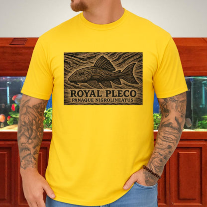 Royal Pleco Tee – Driftwood Spirit Double Exposure Design-T-Shirt-Fish &amp; Friends Tees