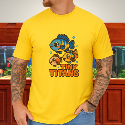 Tiny Titans Tee – Kawaii Dwarf Cichlid Cartoon Design