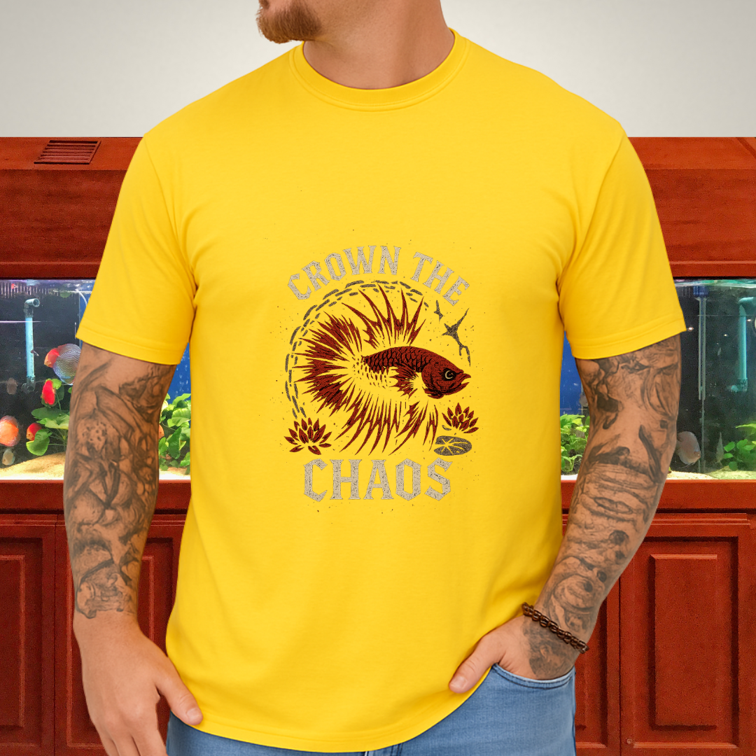 Crown the Chaos Crowntail Betta T-Shirt – Punk Fishkeeper Apparel
