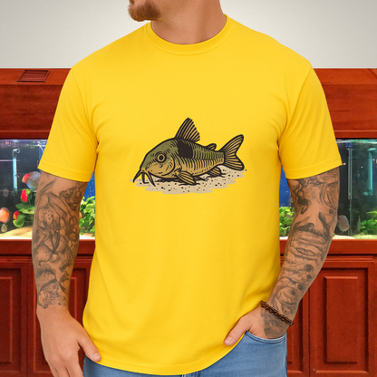 Bronze Corydoras Tee – Realistic Sand Rest Design