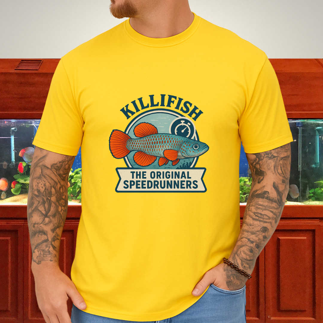 Original Speedrunners Tee – Korthausae Killifish Badge Design