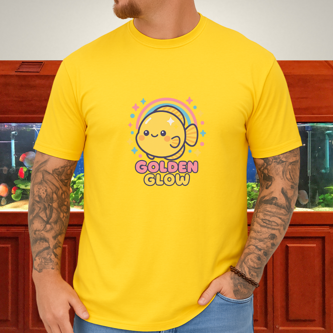 Golden Glow Kawaii Discus Rainbow Tee