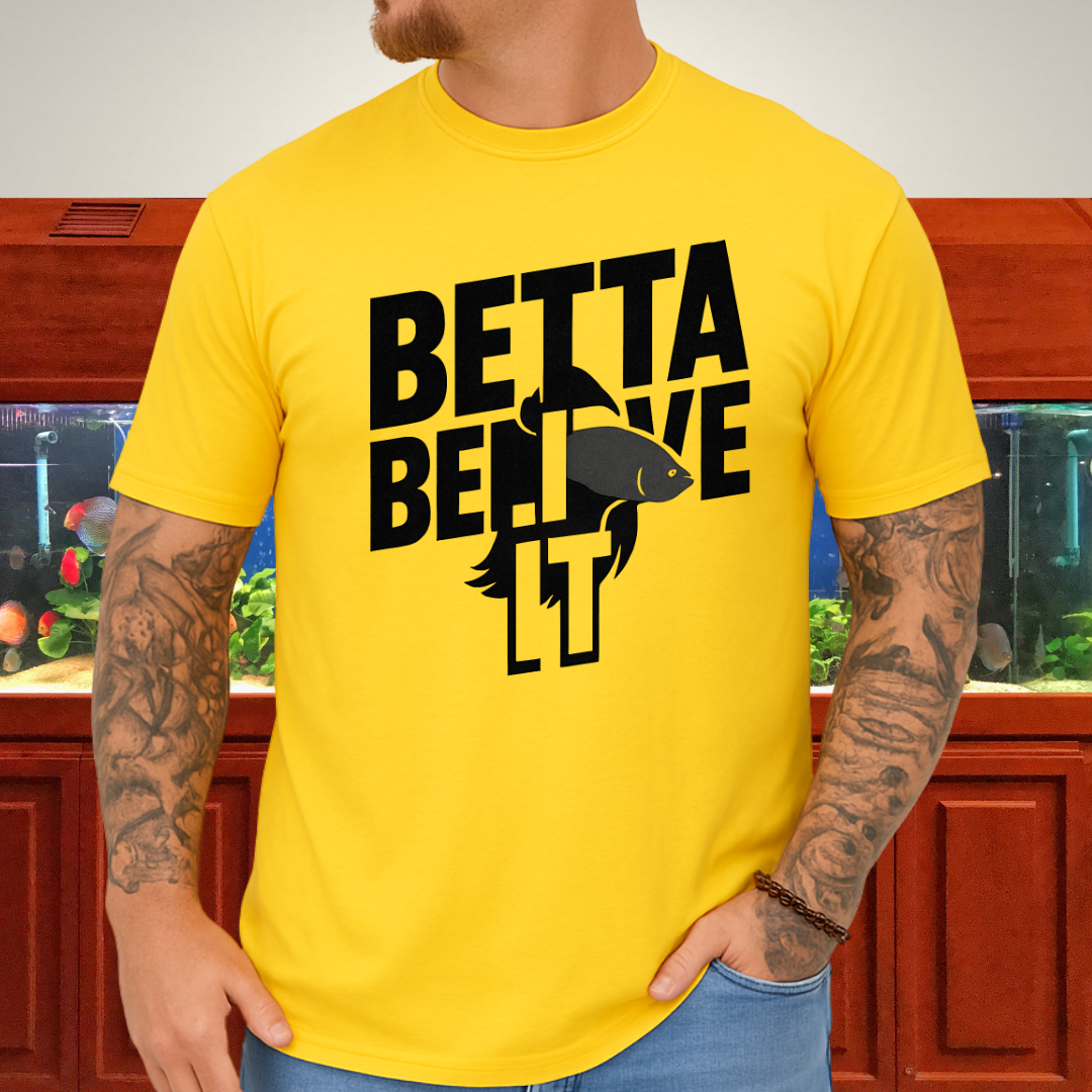 Stencil Betta Fish T-Shirt – Betta Believe It