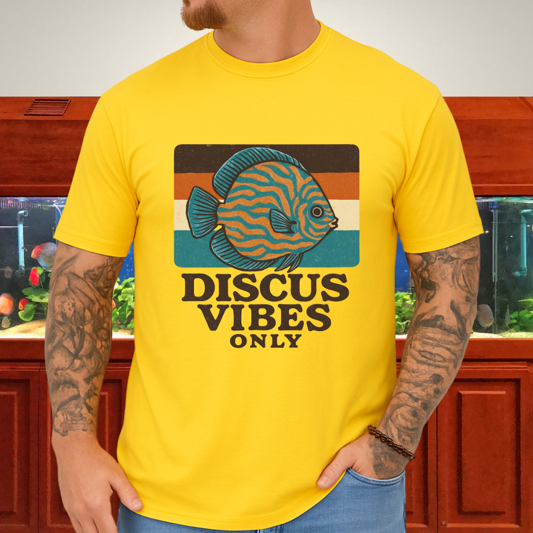 Retro Discus Fish T-Shirt – 70s Groovy Aquarium Style