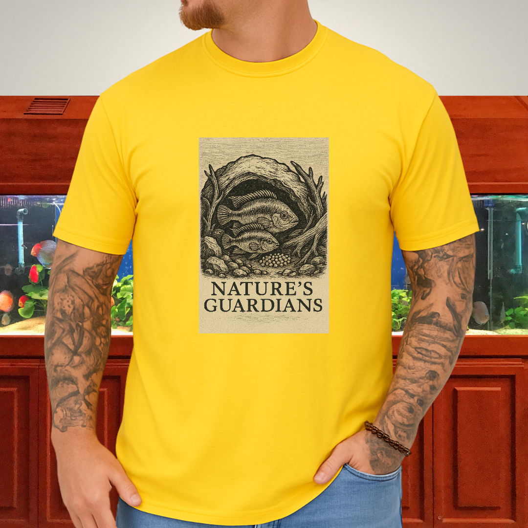 Nature’s Guardians Tee – Kribensis Pair Woodcut Illustration