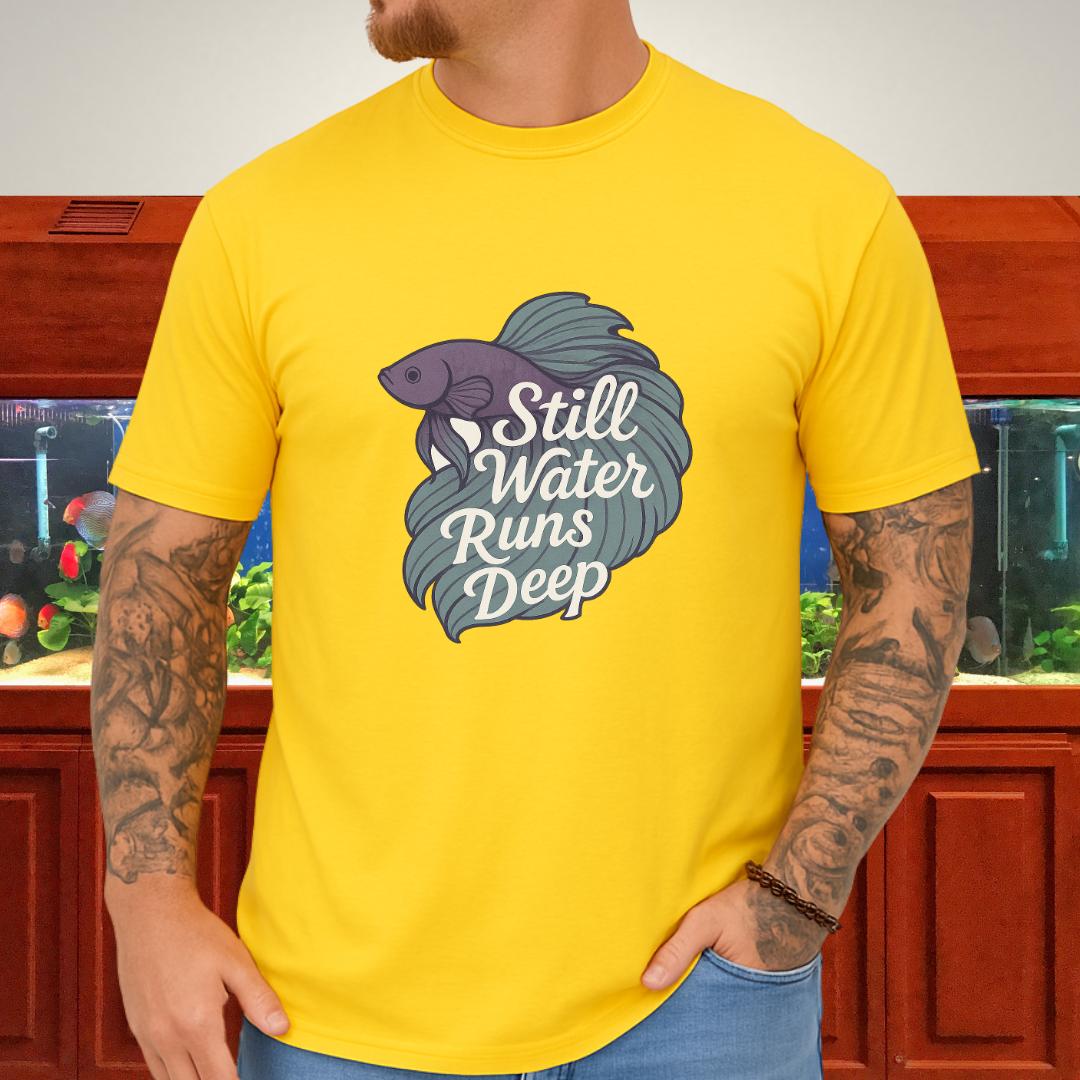 Still Water Runs Deep Betta Fish T-Shirt-T-Shirt-Fish &amp; Friends Tees