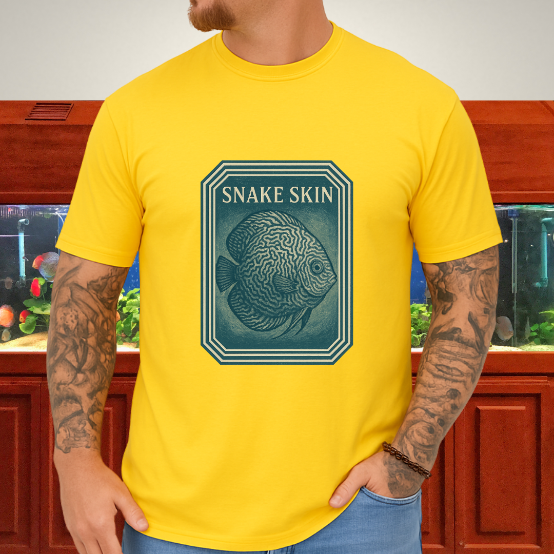 Retro Geometric Snake Skin Discus Tee