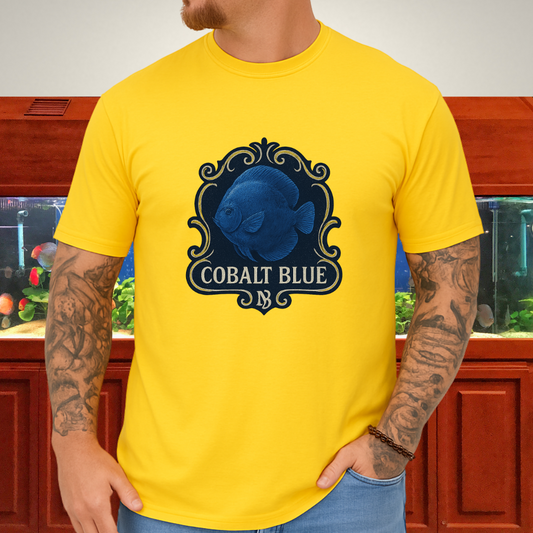 Majestic Retro Badge Cobalt Blue Discus Tee