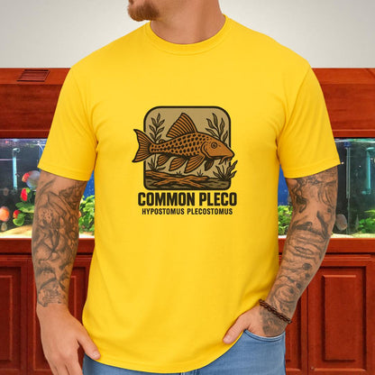 Common Pleco Shirt – Nostalgic Retro Aquarium Style-T-Shirt-Fish &amp; Friends Tees