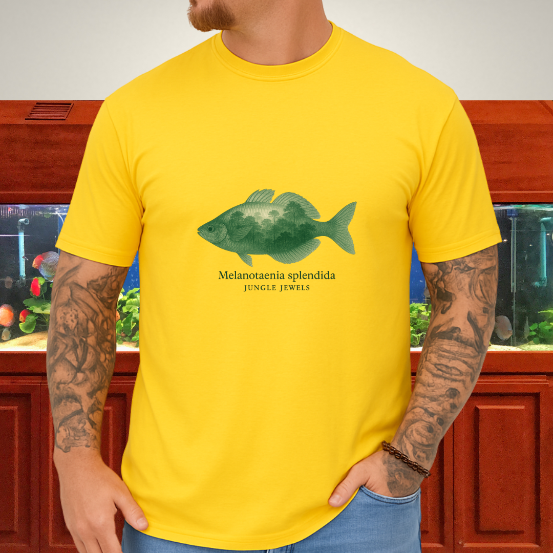 Jungle Jewels Tee – Eastern Rainbowfish Double Exposure Design