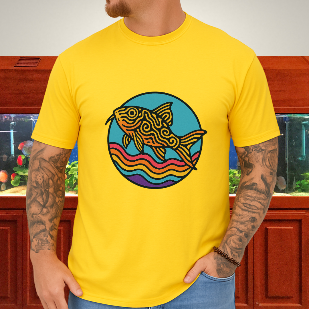 Psychedelic Cory Tee – Rainbow Swirl Trilineatus Design