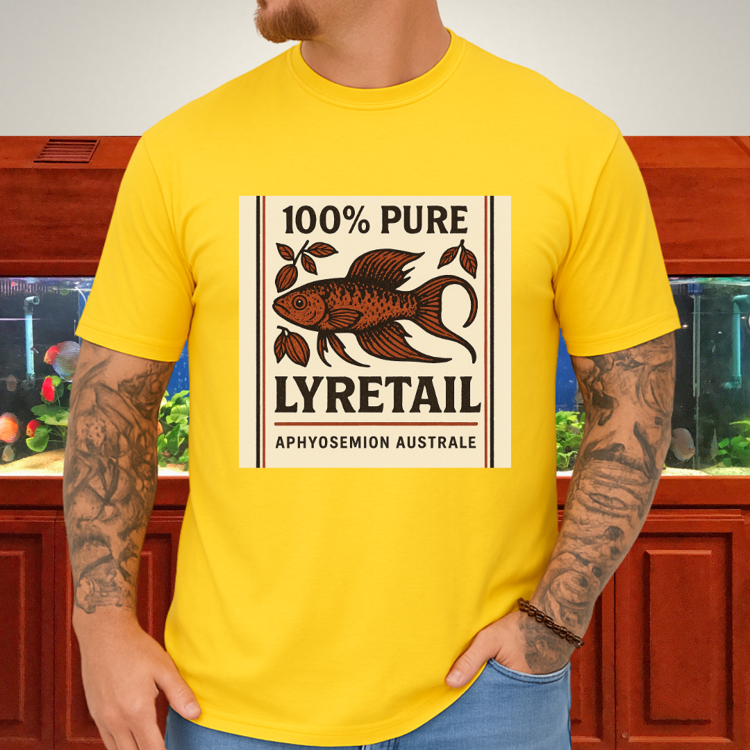 100% Pure Lyretail Tee – Chocolate Australe Killifish Retro Design