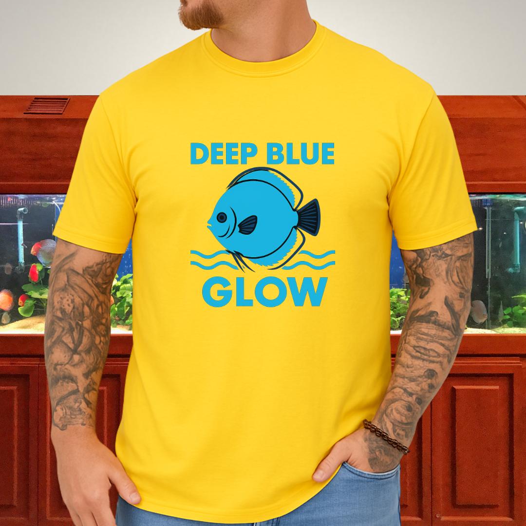 Deep Blue Glow Discus Fish Retro Tee-T-Shirt-Fish &amp; Friends Tees