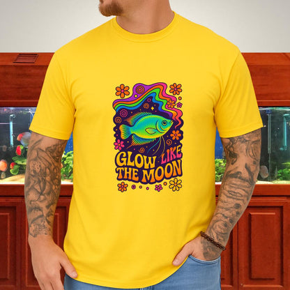 Glow Like the Moon Tee – Psychedelic Moonlight Gourami Design