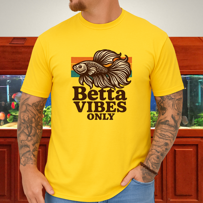Retro 70s Betta Fish T-Shirt – Groovy Psychedelic Design