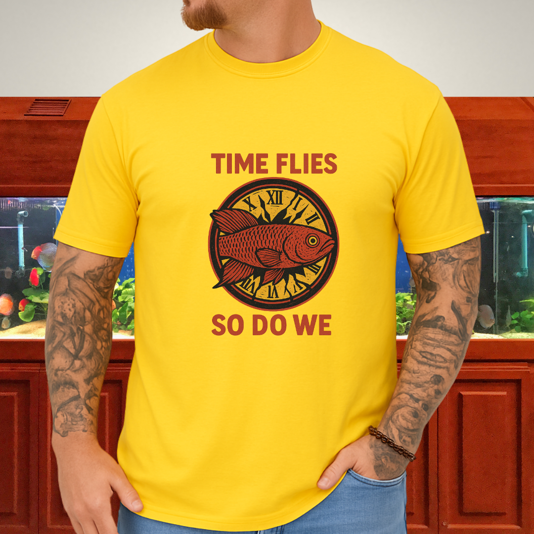Time Flies, So Do We Tee – Guentheri Killifish Surreal Design