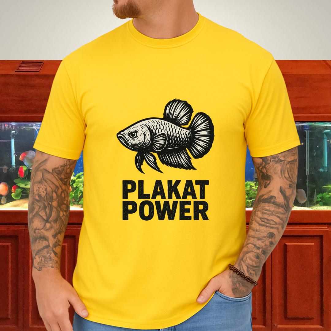 Gritty Plakat Power Betta Shirt – Linocut Style Fishkeeping Apparel-T-Shirt-Fish &amp; Friends Tees