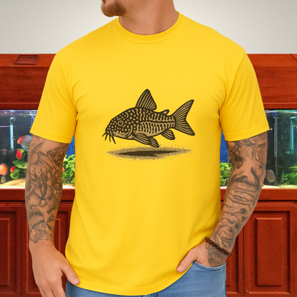 Sand Dweller Tee – Realistic Sterbai Corydoras Design