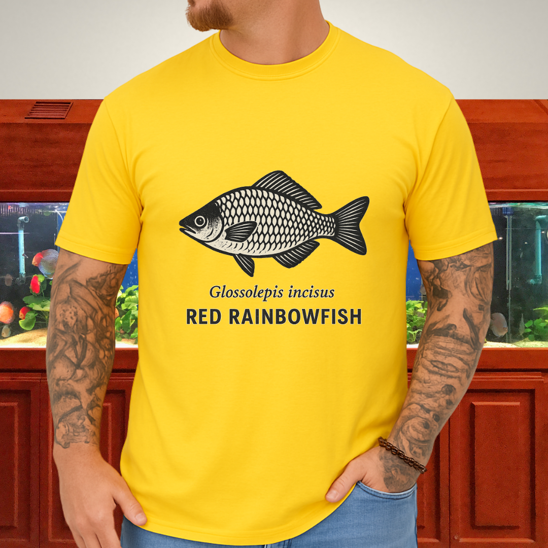 Lake Sentani Rainbowfish Shirt – Bold Red Fish Design
