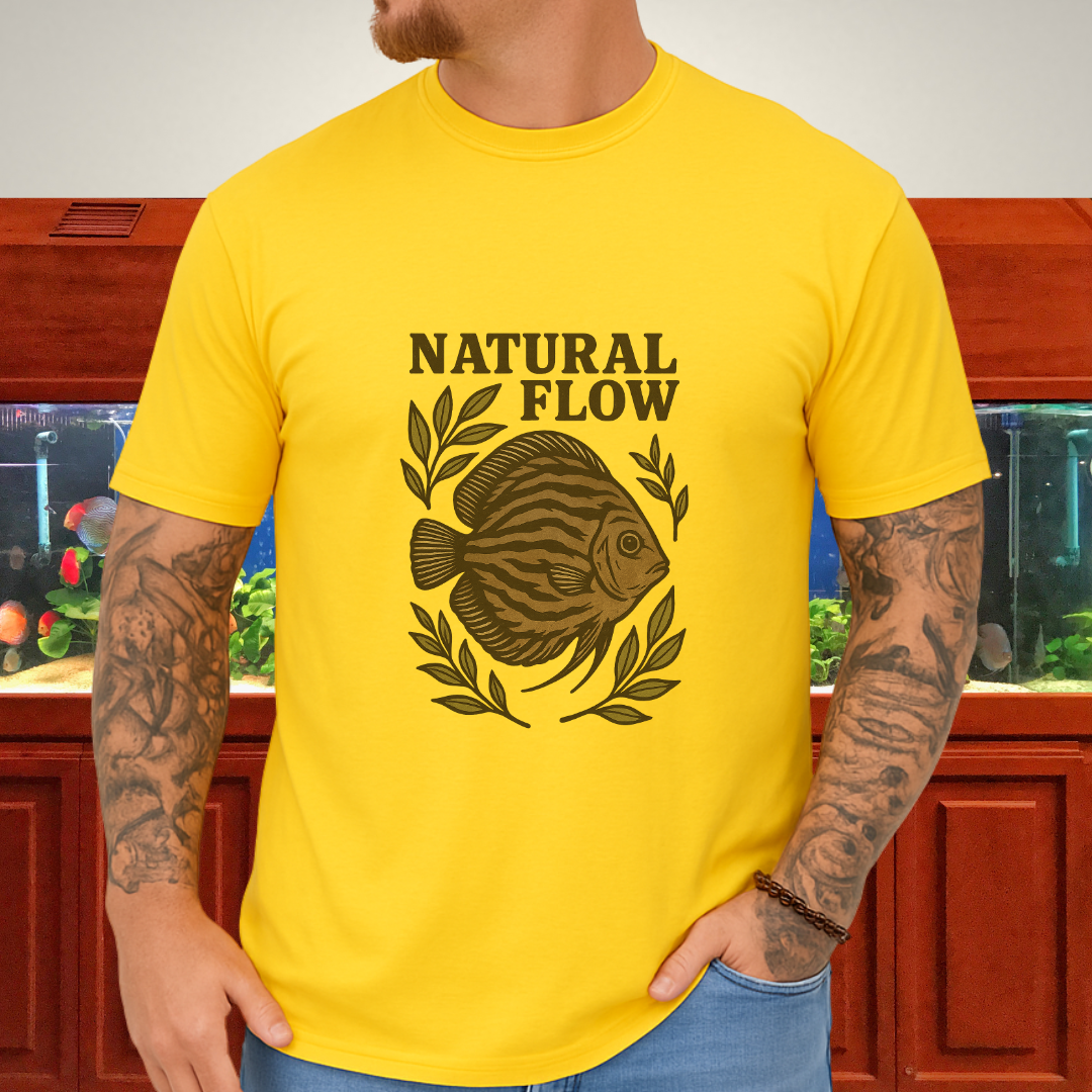 Natural Flow Wild Brown Discus Retro Tee