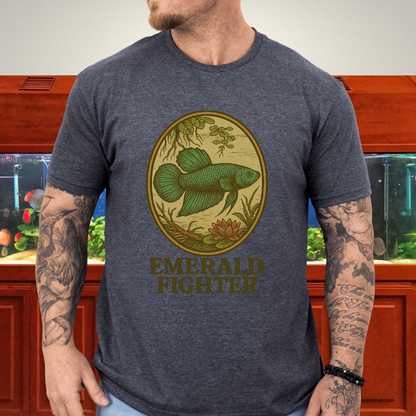 Emerald Fighter Wild Betta Smaragdina T-Shirt – Retro Nature Print