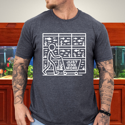 One More Tank T-Shirt – Stick Figure Aquarium Hobby Humor