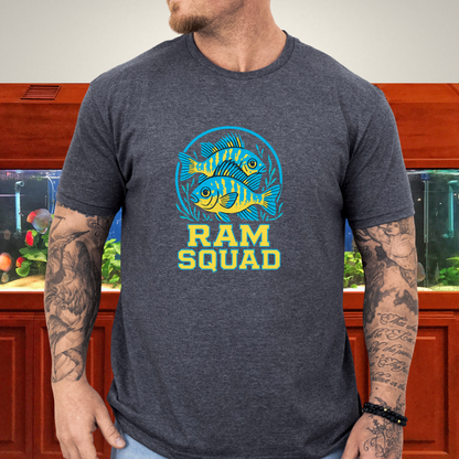 Ram Squad Tee – German Blue Ram Retro Sports Logo Design