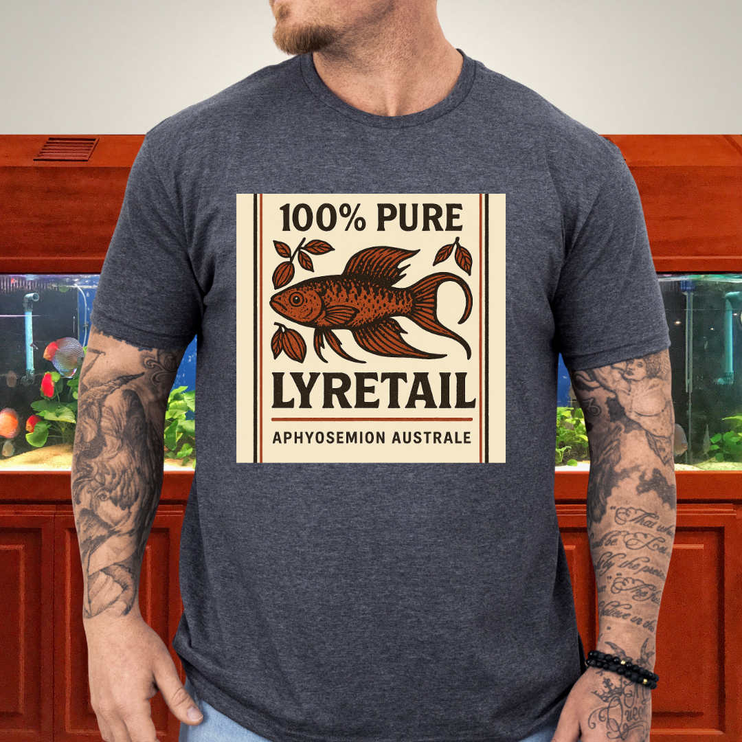 100% Pure Lyretail Tee – Chocolate Australe Killifish Retro Design