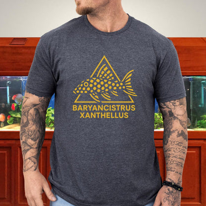Gold Nugget Pleco Tee – Geometric Logo Catfish Design-T-Shirt-Fish &amp; Friends Tees