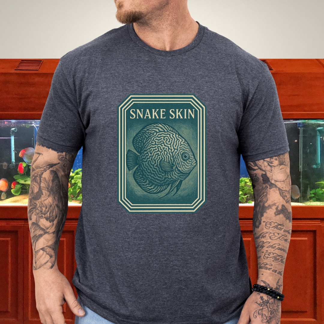 Retro Geometric Snake Skin Discus Tee