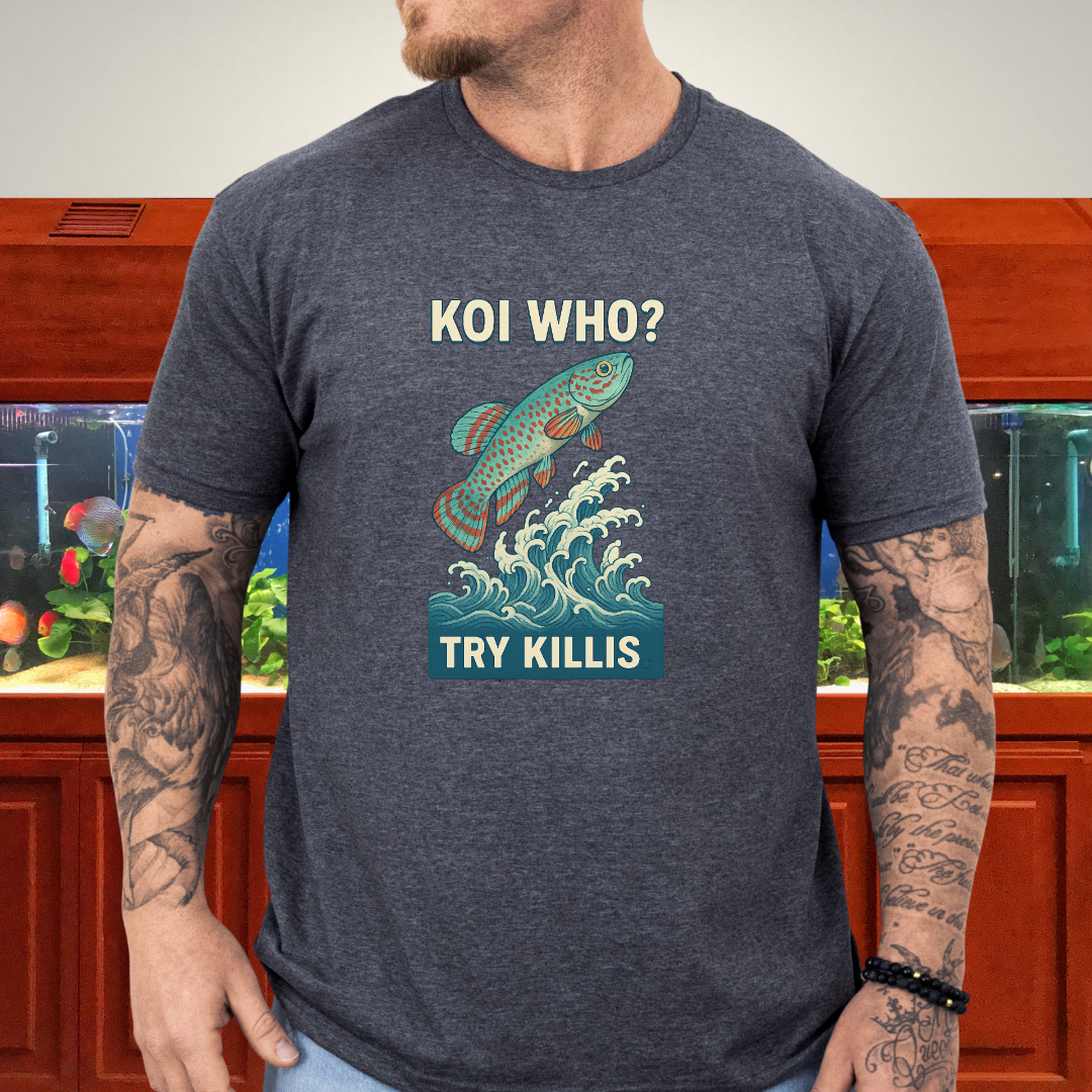 Koi Who? Try Killis Tee – Gardneri Killifish Ukiyo-e Style