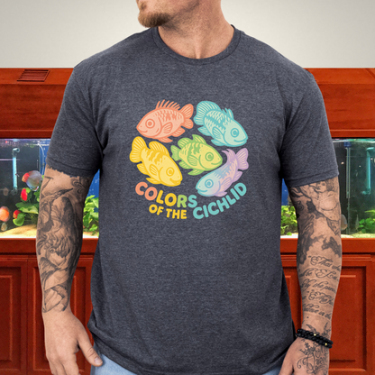 Colors of the Cichlid Tee – Rainbow Apistogramma Kawaii Design