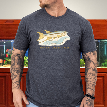 Stripe It Like It’s Hot Tee – Bivittatum Killifish Surreal Design
