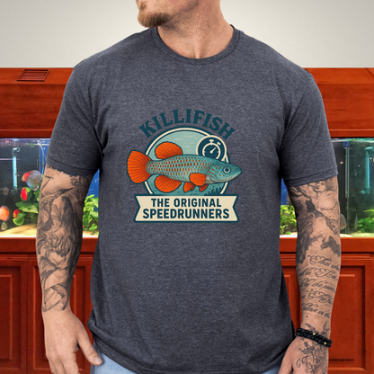 Original Speedrunners Tee – Korthausae Killifish Badge Design
