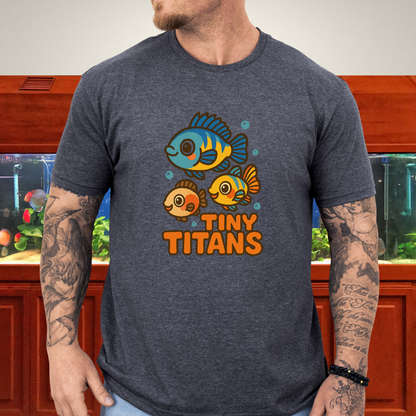 Tiny Titans Tee – Kawaii Dwarf Cichlid Cartoon Design