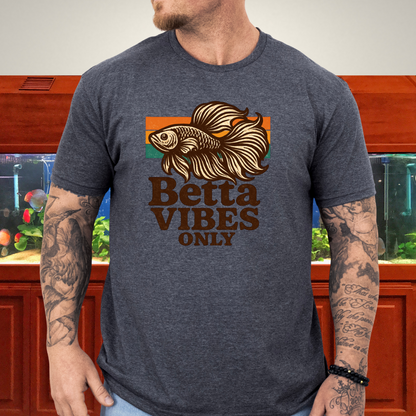 Retro 70s Betta Fish T-Shirt – Groovy Psychedelic Design