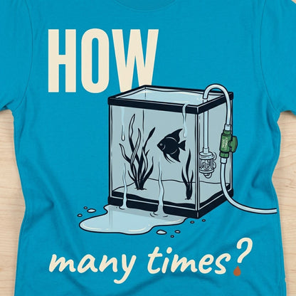 How Many Times? — Funny Water Change T-Shirt for Aquarium Keepers