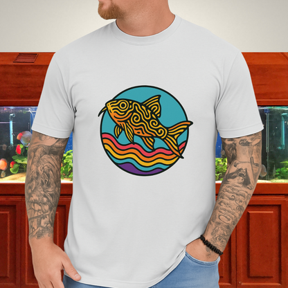 Psychedelic Cory Tee – Rainbow Swirl Trilineatus Design