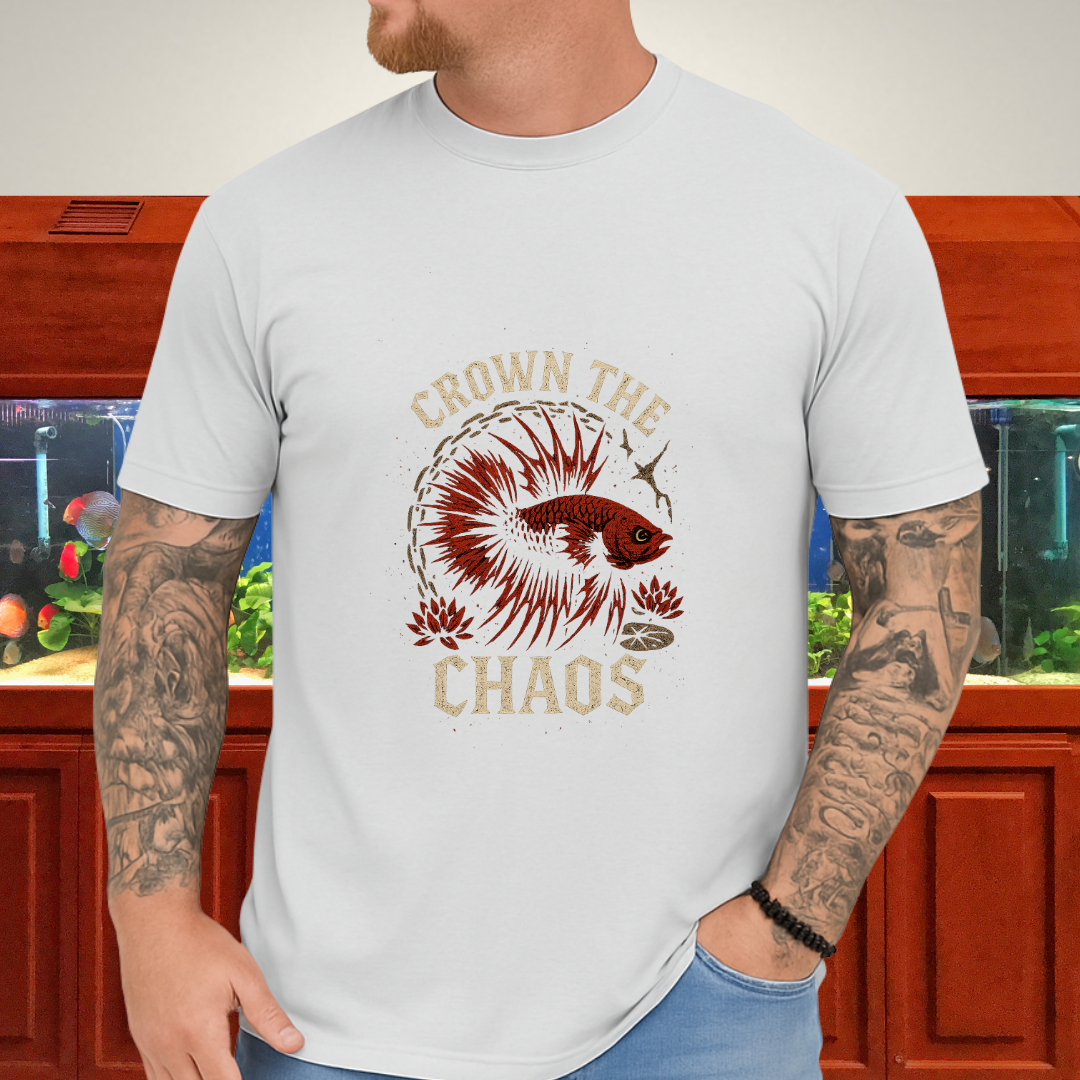 Crown the Chaos Crowntail Betta T-Shirt – Punk Fishkeeper Apparel