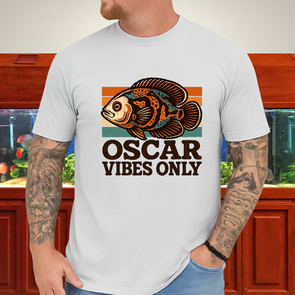 Retro Oscar Cichlid T-Shirt – 70s Groovy Fish Vibes
