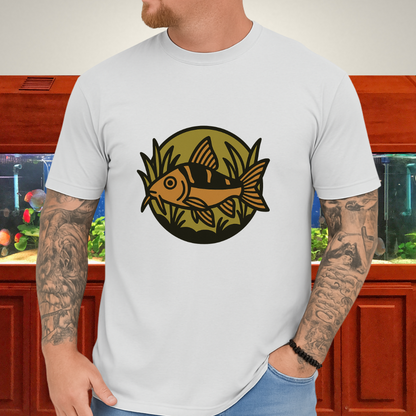 Corydoras Logo Shirt – Earthy Brown & Olive Badge Style