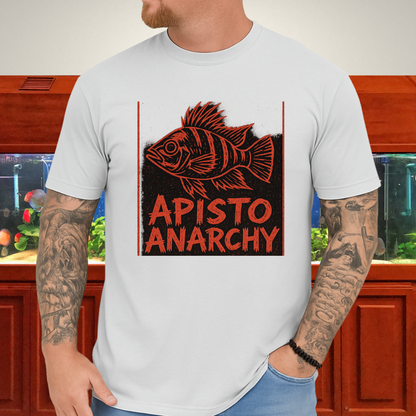 Apisto Anarchy Tee – Punk Band Poster Cichlid Design