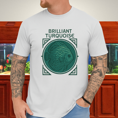 Brilliant Turquoise Discus Retro Prestige Tee