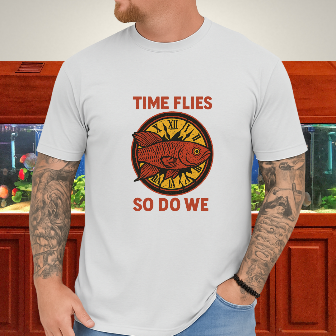 Time Flies, So Do We Tee – Guentheri Killifish Surreal Design