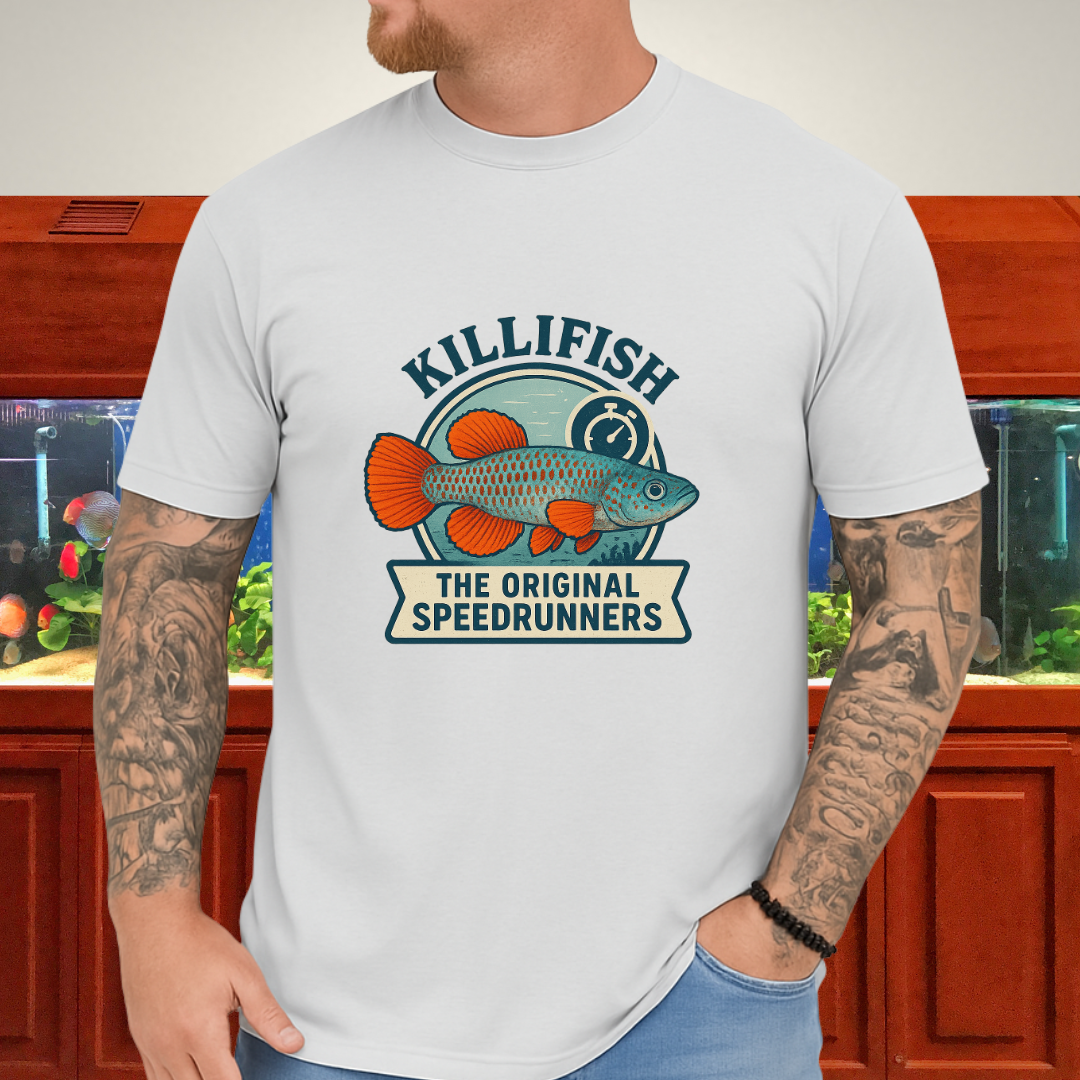 Original Speedrunners Tee – Korthausae Killifish Badge Design